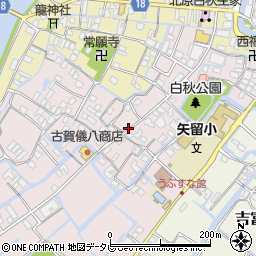 福岡県柳川市矢留本町82周辺の地図