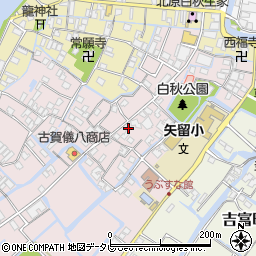 福岡県柳川市矢留本町71周辺の地図