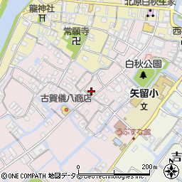 福岡県柳川市矢留本町83周辺の地図