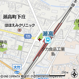 瀬高駅前周辺の地図