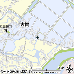 福岡県柳川市古賀341周辺の地図