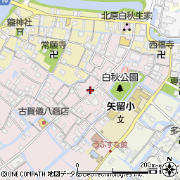 福岡県柳川市矢留本町54周辺の地図