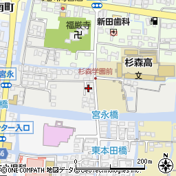 福岡県柳川市宮永町10周辺の地図