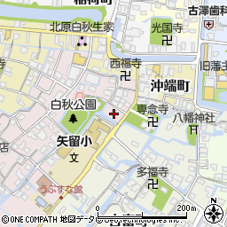 福岡県柳川市矢留本町18周辺の地図