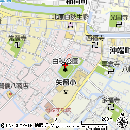 福岡県柳川市矢留本町26周辺の地図