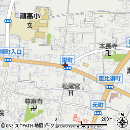 筑邦銀行瀬高支店周辺の地図