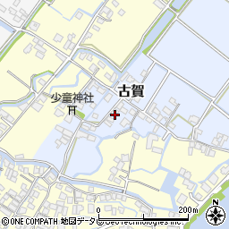 福岡県柳川市古賀393周辺の地図