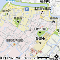 福岡県柳川市矢留本町52周辺の地図