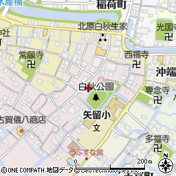 福岡県柳川市矢留本町33周辺の地図