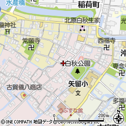 福岡県柳川市矢留本町37周辺の地図