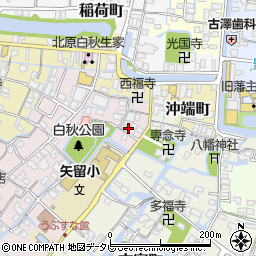 福岡県柳川市矢留本町11周辺の地図