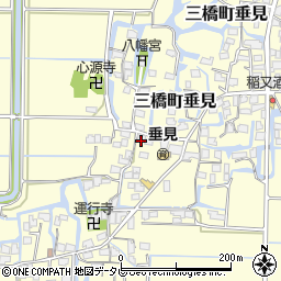 福岡県柳川市三橋町垂見1012周辺の地図