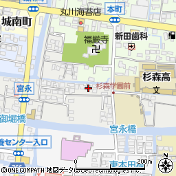 福岡県柳川市宮永町14周辺の地図