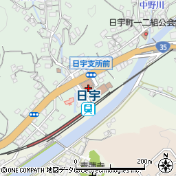 日宇郵便局周辺の地図
