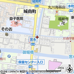 福岡県柳川市宮永町周辺の地図