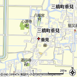 福岡県柳川市三橋町垂見332周辺の地図