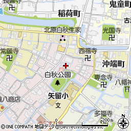 福岡県柳川市矢留本町29周辺の地図