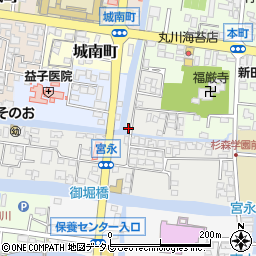 福岡県柳川市宮永町23周辺の地図
