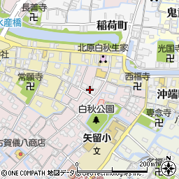 福岡県柳川市矢留本町40周辺の地図