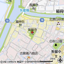 福岡県柳川市矢留町周辺の地図