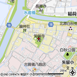 福岡県柳川市矢留町周辺の地図
