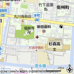 柳城美容室周辺の地図