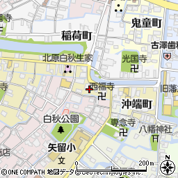 柳川市観光協会周辺の地図
