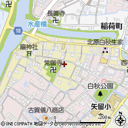 福岡県柳川市矢留町70周辺の地図