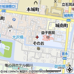 福岡県柳川市本城町79-13周辺の地図