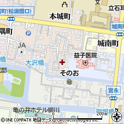 福岡県柳川市本城町79周辺の地図