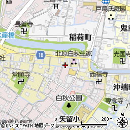 福岡県柳川市沖端町周辺の地図
