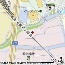 福岡県柳川市大和町徳益254-1周辺の地図