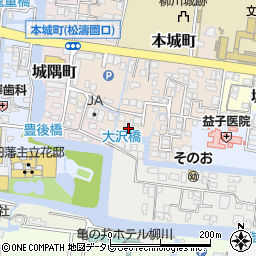 福岡県柳川市本城町68周辺の地図