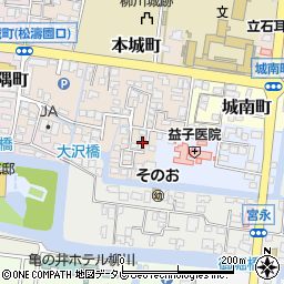 福岡県柳川市本城町79-15周辺の地図