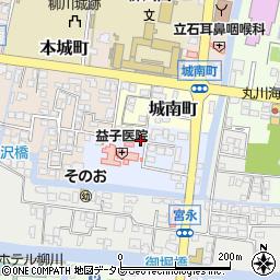 福岡県柳川市城南町16周辺の地図