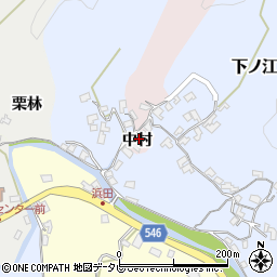 大分県臼杵市中村周辺の地図
