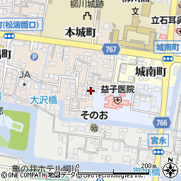 福岡県柳川市本城町79-11周辺の地図