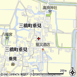 福岡県柳川市三橋町垂見421周辺の地図