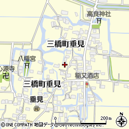 福岡県柳川市三橋町垂見393周辺の地図