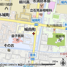福岡県柳川市城南町5周辺の地図