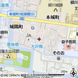 福岡県柳川市本城町67周辺の地図