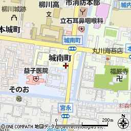 福岡県柳川市城南町7周辺の地図