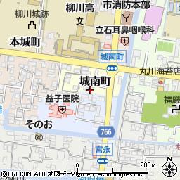 福岡県柳川市城南町9周辺の地図