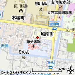 福岡県柳川市城南町23周辺の地図
