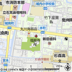 福岡県柳川市本町40-12周辺の地図