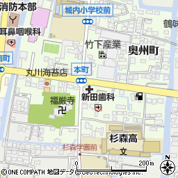 メガネのヨネザワ柳川本町店周辺の地図