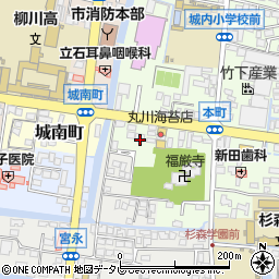 福岡県柳川市本町49周辺の地図