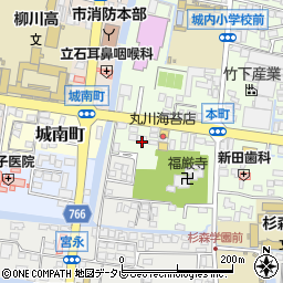 福岡県柳川市本町49周辺の地図