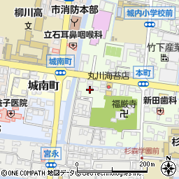 福岡県柳川市本町51周辺の地図