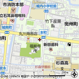 福岡県柳川市本町42周辺の地図